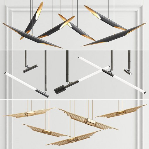 Coltrane Angled Delta Chandelier – 3 type