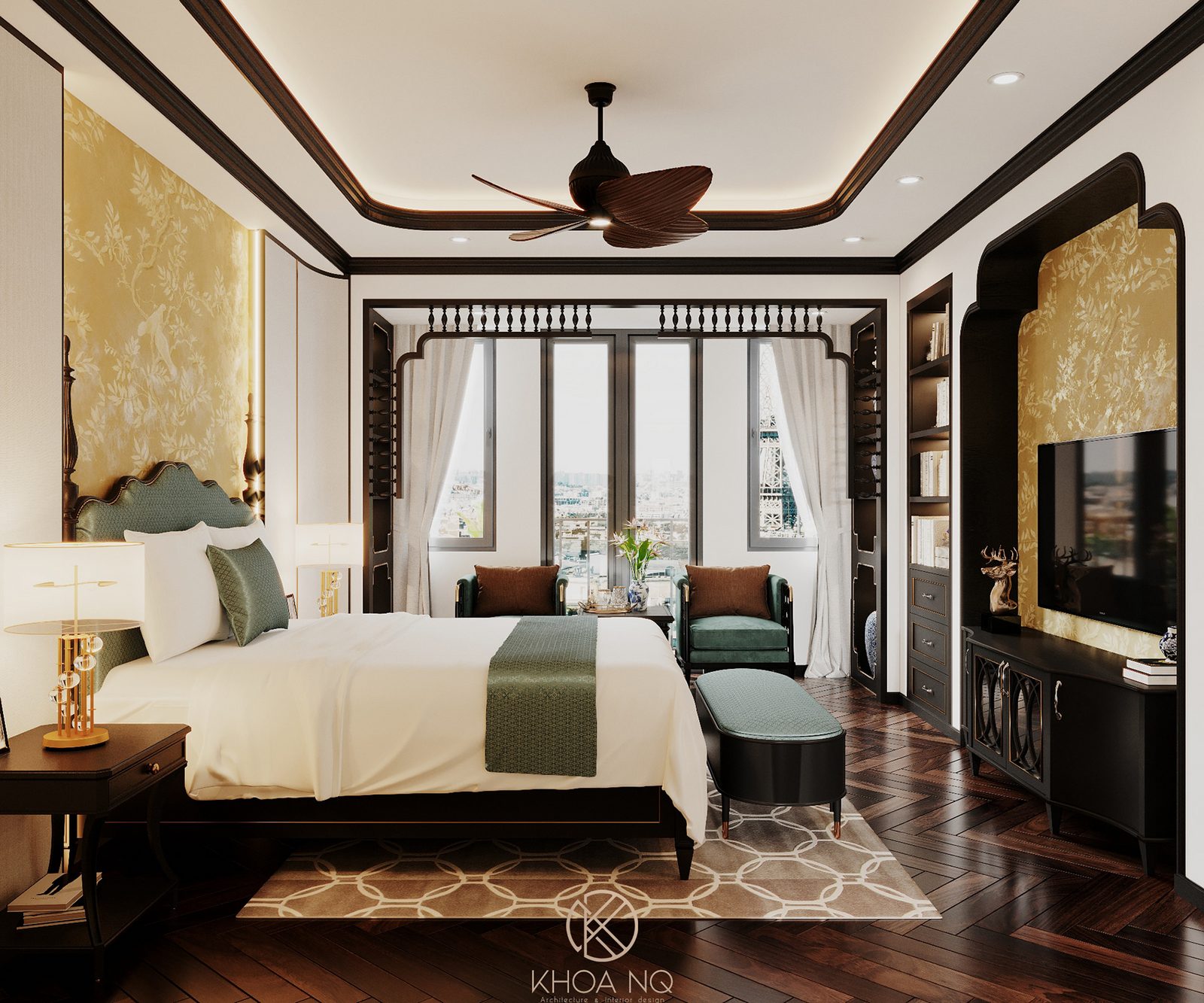Bedroom  Indochine Style By Khoa NQ