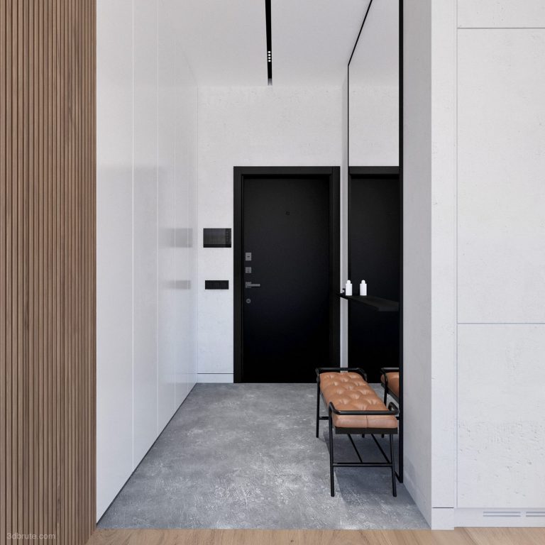 Luxury apartment with dark modern interior design - Download -3d Models ...