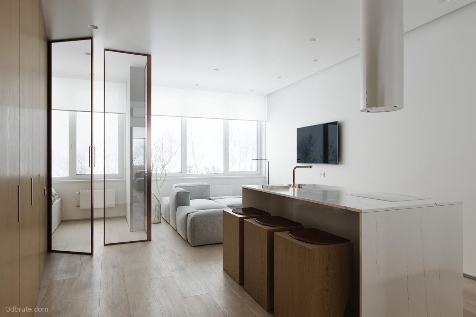 Minimalist Scandinavian design idea 3dbrute