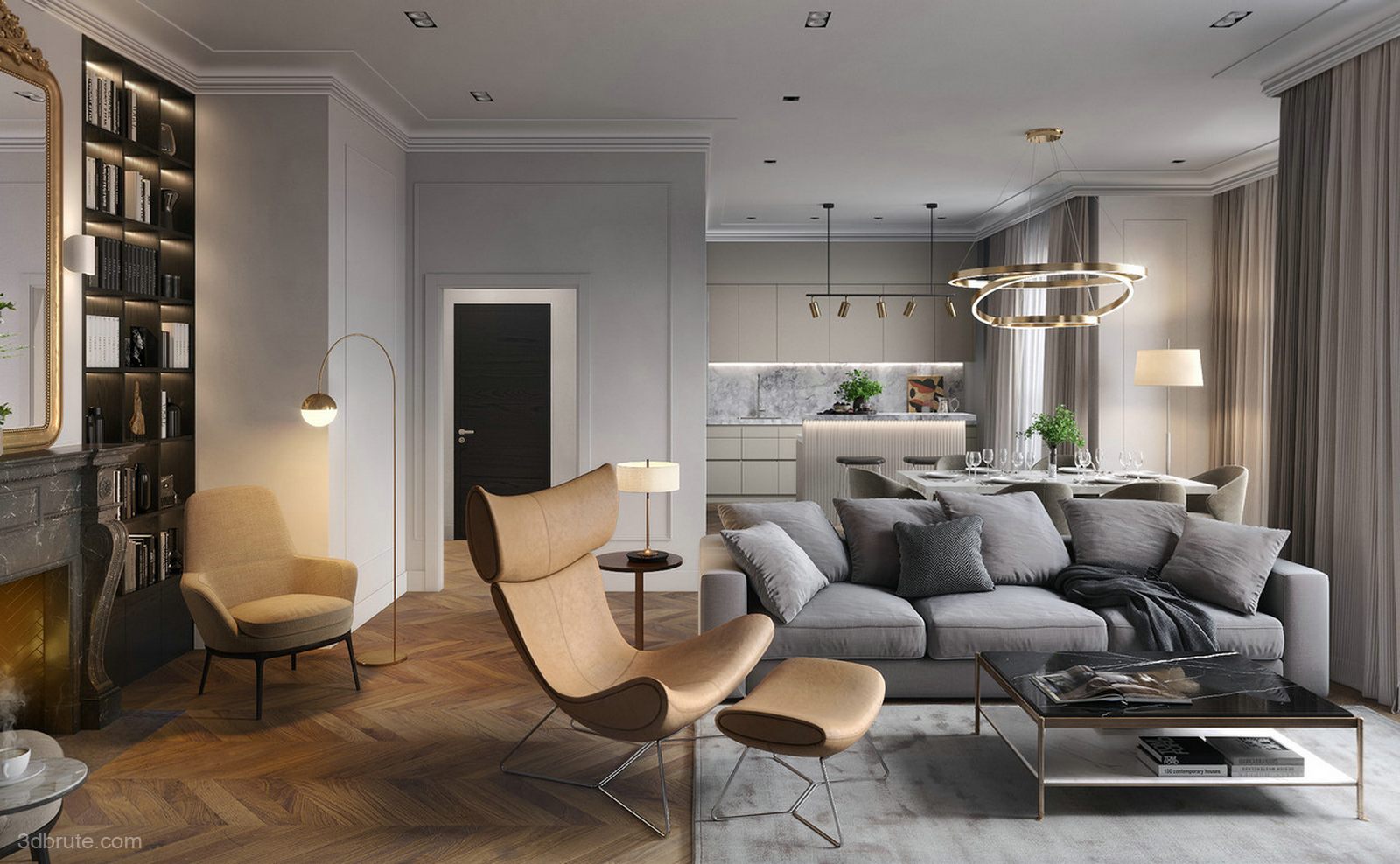 Modern apartment classic design idea 3dbrute