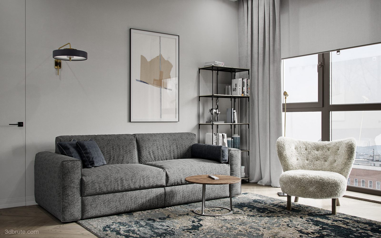 Illustration of Modular Apartment Modern Minimalist Layouts