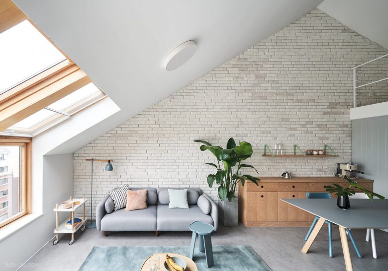 Foreign Nordic style small apartment home idea 3dbrute