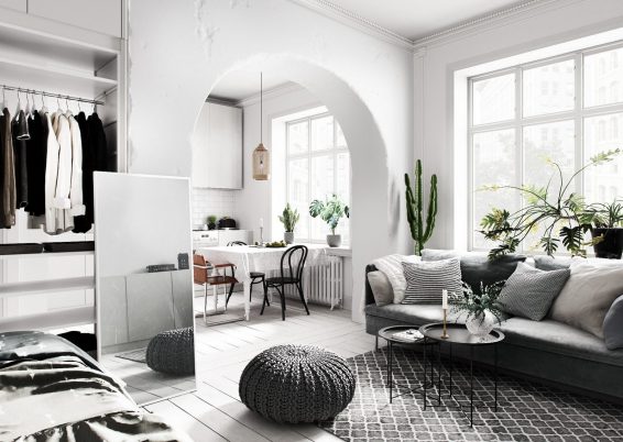 The perfect display of light-shadow and details-82m2-Nordic apartment ... - Nordic Minimalist Luxury Apartment Ideas