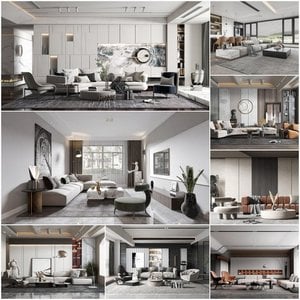 Living room vol2 2022 3d model Download  Buy 3dbrute