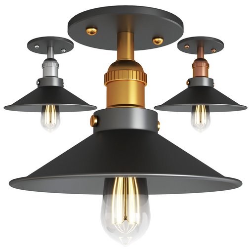 retro semi flush ceiling light