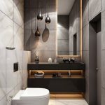 Modern Bathroom white And gray color