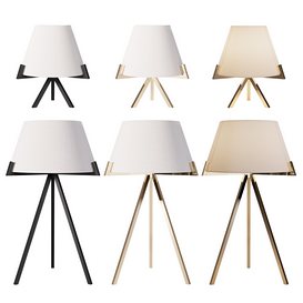 CB2 Ornado Polished Brass Table Lamps