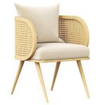 Wooden rattan lounge chair C20