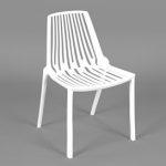 White Dining Chair With Holes