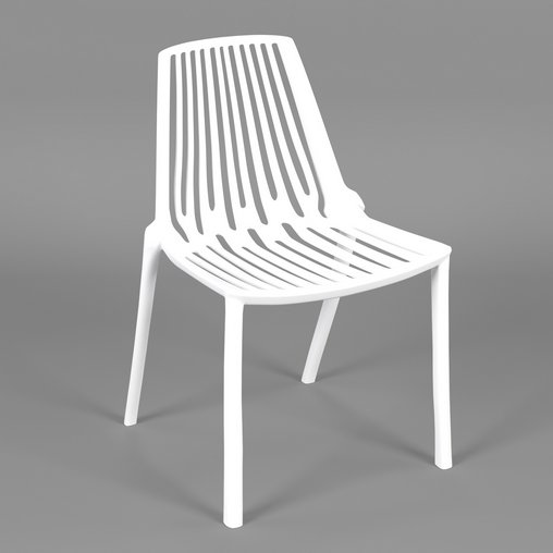 White Dining Chair With Holes