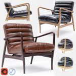 Mid Century Leather Armchair