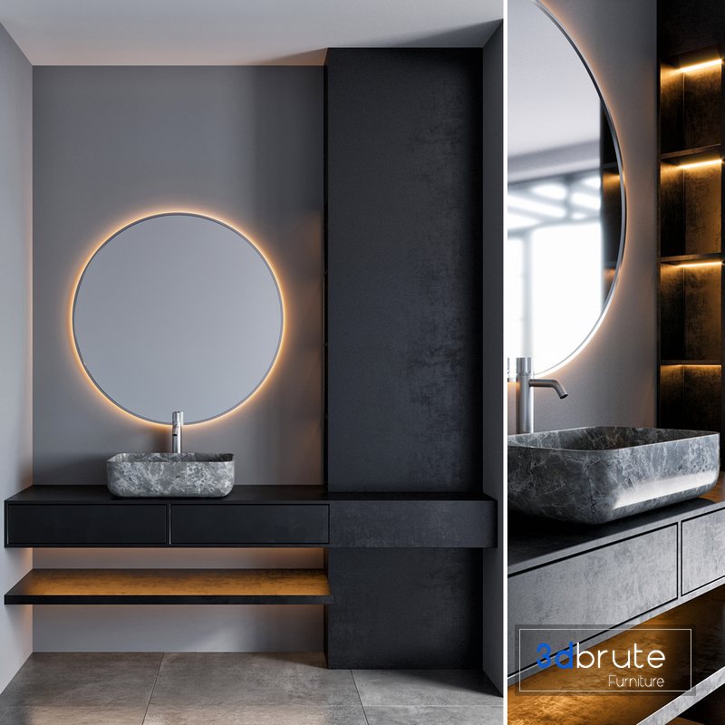 bathroom furniture 35 3d model Buy Download 3dbrute