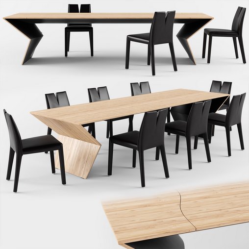 B B Italia BLITZ wooden table