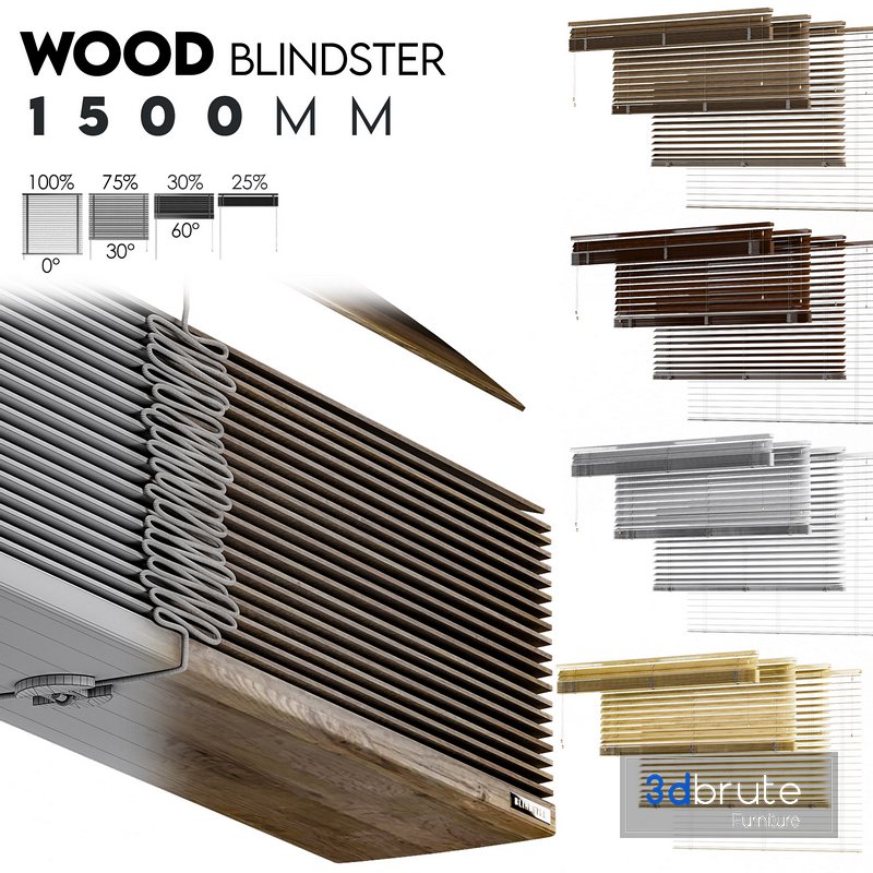 Wood Blindster 1500mm