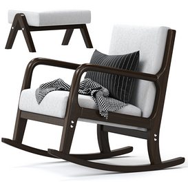 Rocking Chair Wooden High Resilience