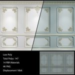 HQ Lowpoly Wall Molding -2 Sets -80 4K Maps