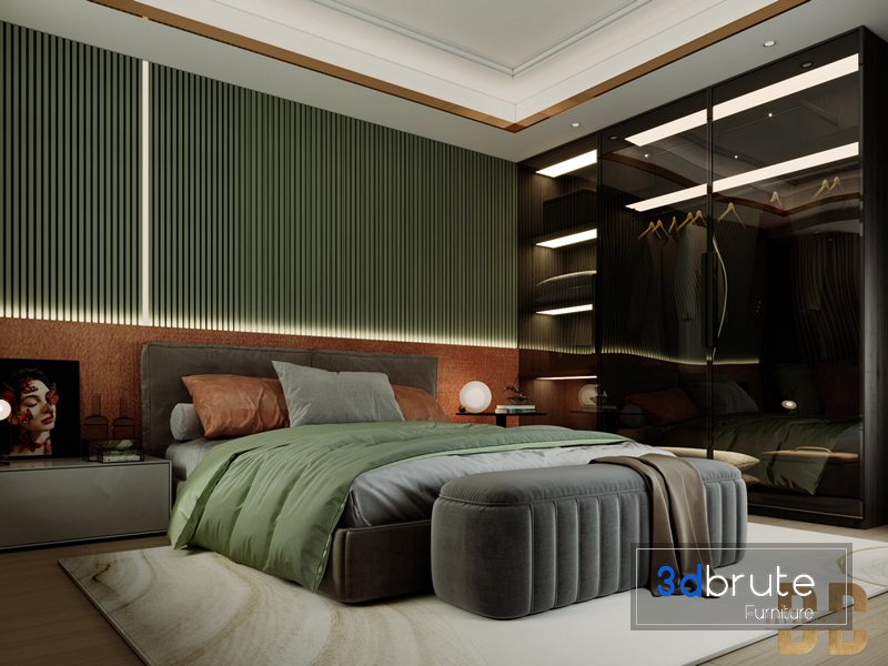 colorful bedroom design 3d model Buy Download 3dbrute