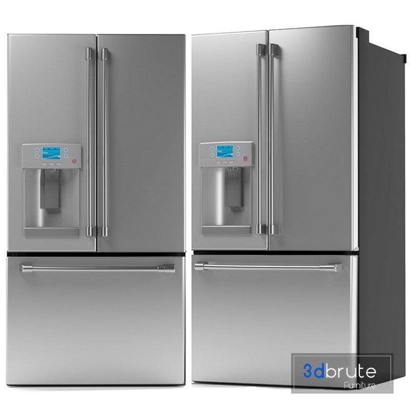 GE Cafe Appliances refrigrator 3d model Buy Download 3dbrute