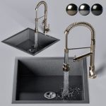 Omoikiri Bosen sink -with faucet and water