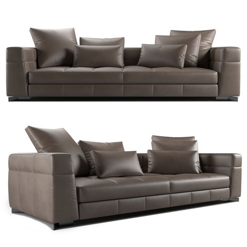 Minotti blazer leather sofa