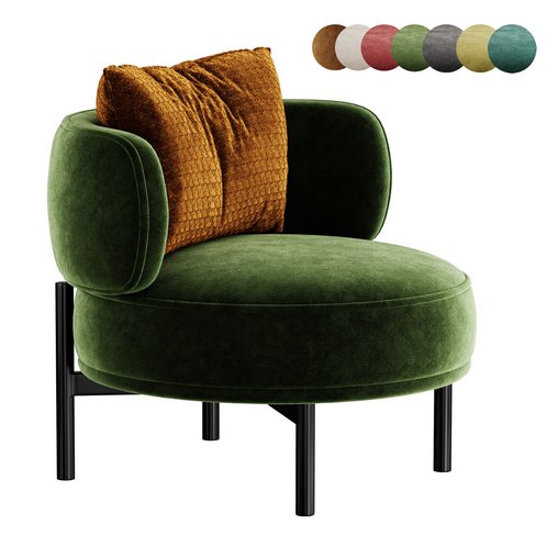 akiko lounge armchair set 6 color