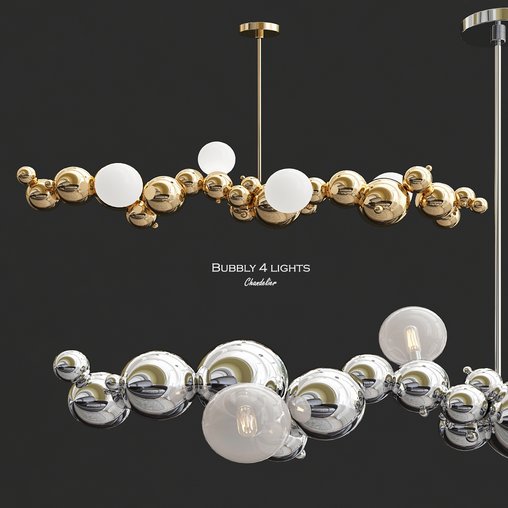 Bubbly 4 light Chandelier