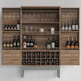 bar cabinet 3d model Buy Download 3dbrute