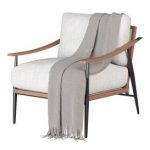 Four Hands Kennedy Chair – Gabardine Grey Low-poly 3D model