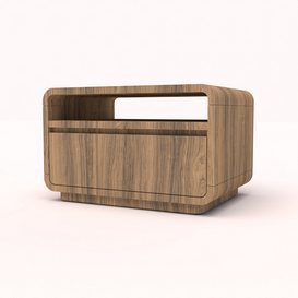 Wooden Night Stand 3d Model