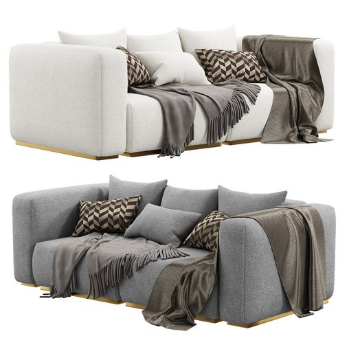 Soft Modular Sofa by Vitra 3d model Download  Buy 3dbrute