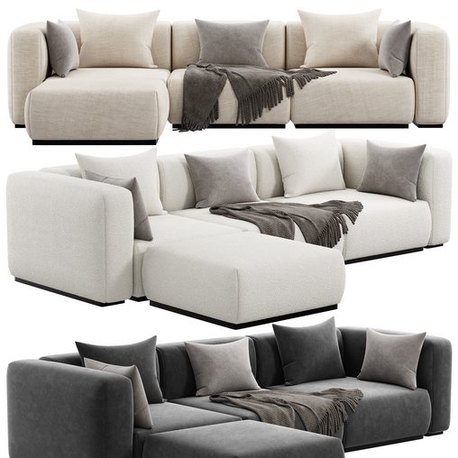 Soft Modular Sofa by Vitra 2 3d model Download  Buy 3dbrute