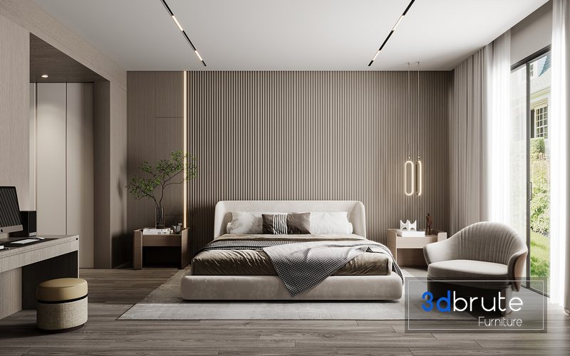 Bedroom 25 3d model Buy Download 3dbrute