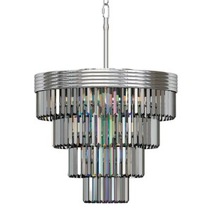 3-Light Unique Tiered Crystal Chandelier