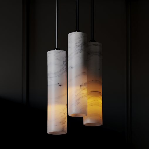 CB2 – VOLAKAS WHITE MARBLE PENDANT LIGHT