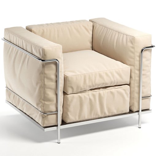 Lc2 Poltrona Armchair by Cassina 3d model Download Buy 3dbrute