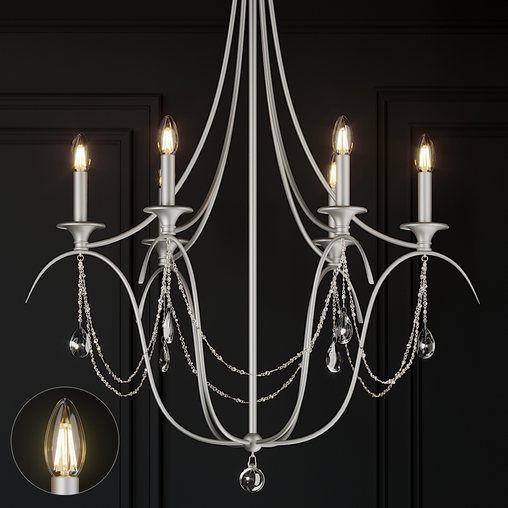 Ballard Designs Alexandra Crystal 6-Light Chandelier