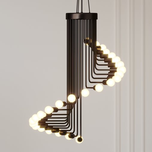 AVA – Modern Nordic Spiral Chandelier