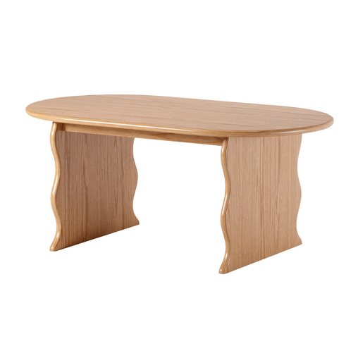 Wave Hardwood Oval Dining Table