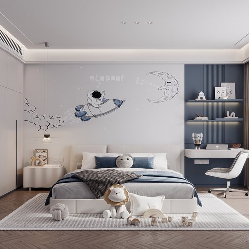 Modern children's room 3d model Buy Download 3dbrute