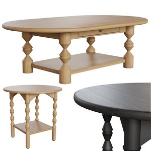 Lulu and Georgia - Topia Oval Coffee Table and Side Table