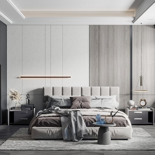 Modern bedroom 3d model Buy Download 3dbrute