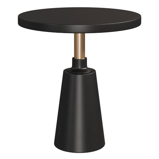 Jett Round Black Beech Side Table