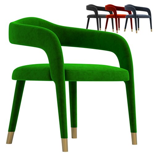 Lucia Green Velvet Dining Chair