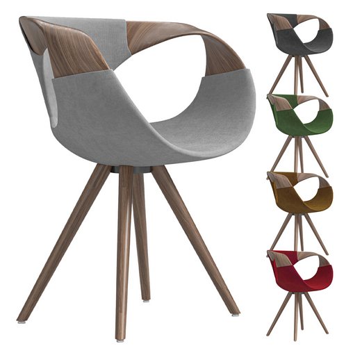 UP CHAIR WOOD ARMS BY TONON