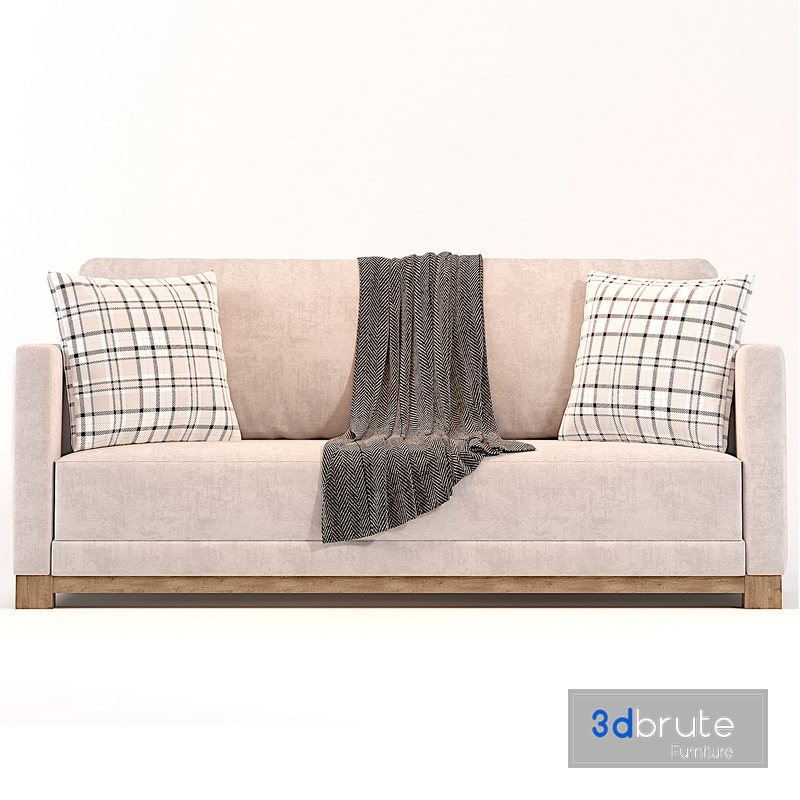 Gather Wood Base Bench Sofa