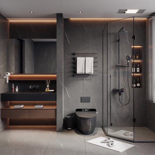 Modern bathroom 3d model Buy Download 3dbrute