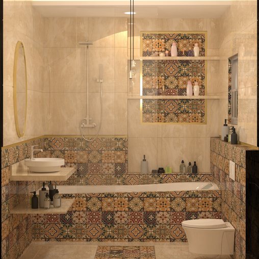 bohemian bathroom