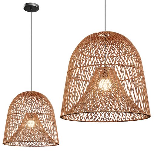 Nassa woven bamboo pendant light by CB2