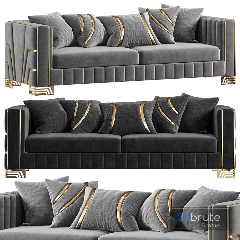 Hermes Salon Takimi Sofa 3d model Buy Download 3dbrute